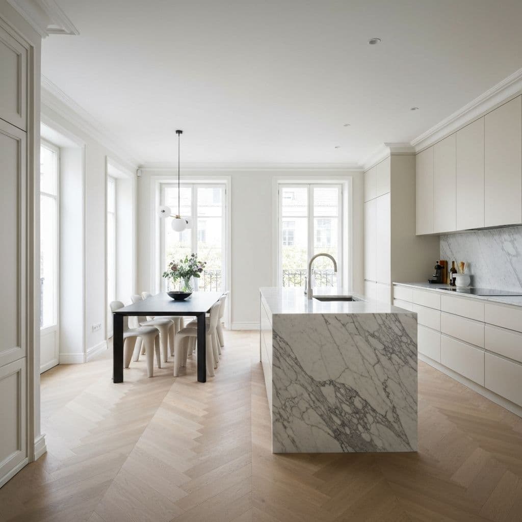 Cuisine et salle à manger d'architecte