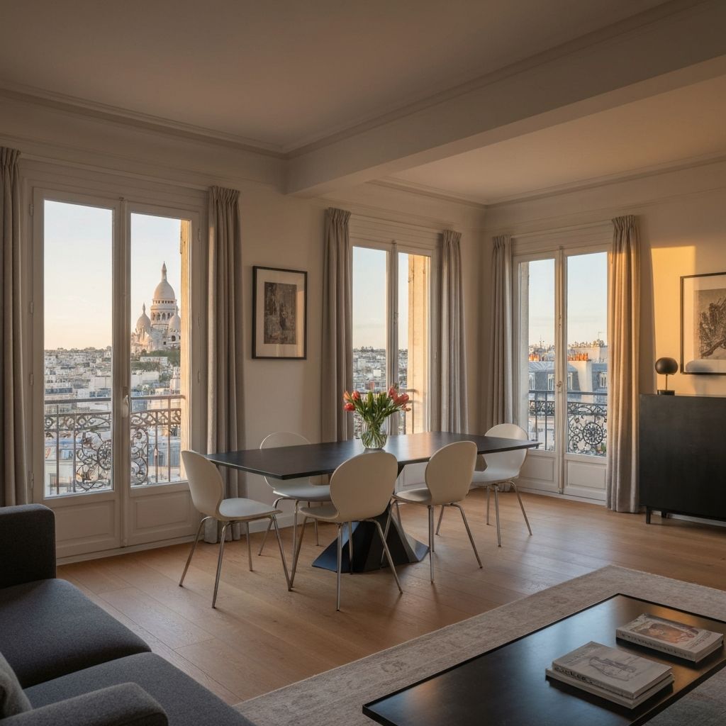 3 pièces à Montmartre avec vue